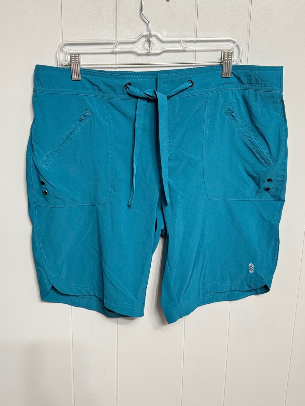Free Country Turquoise Active Shorts with Drawstring. (swim Trunks)